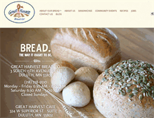Tablet Screenshot of greatharvestduluth.com